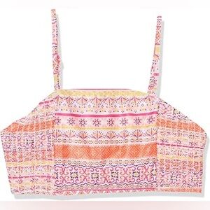 NWT Lucky Brand Kids swim top in “Bright Melon”